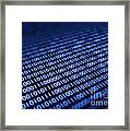 Binary Code On Pixellated Screen Framed Print Binary Code On Pixellated Screen Framed Print