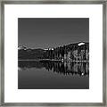 Black And White Lake Tahoe Reflection Framed Print