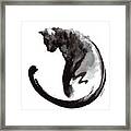 Black Cat Painting, Cat Paintings, Cat Wall Decor, Cat Home Decor, Abstract Cat Print, Cat Poster Framed Print