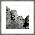 Black Mount Rushmore Framed Print