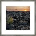 Big Island - Black Ocean Framed Print