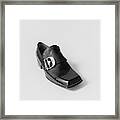 Black Shoe Framed Print