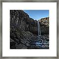 Black Waterfall Framed Print