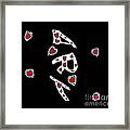Black White Red Abstract Art No.131. Framed Print
