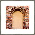 Blind Window In The Old Brick Wall Framed Print
