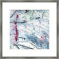 Blood In The Snow. White-blue Background Framed Print