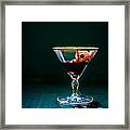 Bloody Eyeball In Martini Glass Framed Print