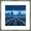 Blue And Foggy And Moody Framed Print