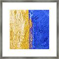 Blue And Yellow Abstract Framed Print