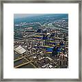 Blue Angels Over Pittsburg Framed Print