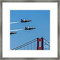Blue Angels Over The Golden Gate Framed Print