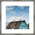 Blue Barn In The Stillaguamish Valley Framed Print