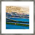 Blue Boats Framed Print