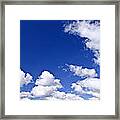 Blue Cloudy Sky Panorama Framed Print