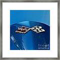 Blue Corvette Framed Print