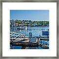Blue Dawn At Stonington Harbor Framed Print