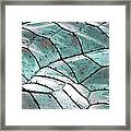 Blue Dragonfly Wing, Sem, Color Enhanced Framed Print