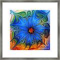 Blue Flower Dressed For Summer Framed Print