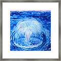 Blue Fountain Framed Print