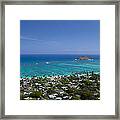 Blue Lanikai Overview Framed Print