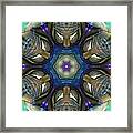 Blue Light Angel Mandala Framed Print