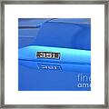 Blue Mach 1 Mustang With 351 V-8 Framed Print