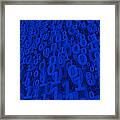 Blue Matrix Framed Print