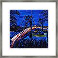 Blue Night Of St. Johns Bridge 12 Framed Print