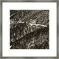 Blue Ridge Parkway With Snow - Aerial Photo Framed Print