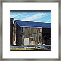 Blue Roof Barn And Silo Framed Print