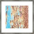 Blue Rusty Metal Framed Print