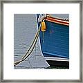 Blue Sailboat Framed Print