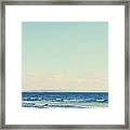 Blue Skies Over Ocean Framed Print