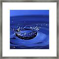 Blue Water Splash Framed Print