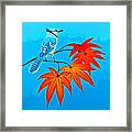 Bluejay In The Fall 2 Framed Print