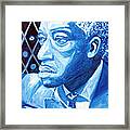 Blues Man In Blue Framed Print