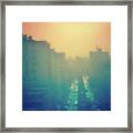 Blurred City Landscape Framed Print