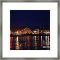 Santa Cruz Boardwalk At Night Framed Print