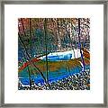 Boat In The Woods Framed Print