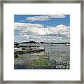 Boat Pier On Lake Ontario Framed Print