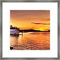 Boathouse Sunset On The Sunshine Coast Framed Print