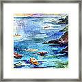 Boating In Italy Watercolor Framed Print