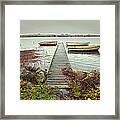 Boats By The Pier Framed Print