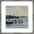 Boats In A Harbour Framed Print