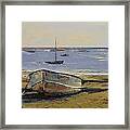 Boats In Provincetown Harbor Framed Print