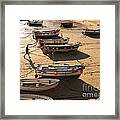 Boats On Beach Framed Print