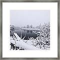 Boise River In Winter Framed Print