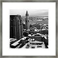 Boston - Cold Winter Skyline Framed Print