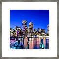 Boston Harbor At Twilight Framed Print
