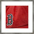 Boston Red Sox Baseball Cap Framed Print